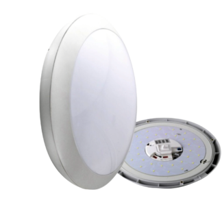 Hublot plafonnier LED étanche 3CCT<br> avec détecteur crépusculaire