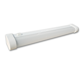 Réglette Salle De Bain<br>45cm 12W IP44 Avec<br>Interrupteur Embout Rond