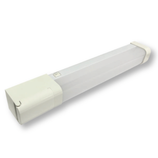 Réglette Salle De Bain<br>45cm 12W IP44<br>(Transfo. Isolement) Interrupteur + Prise