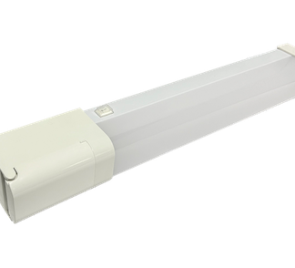 Réglette Salle de bain<br>45 cm 12W IP44<br>avec interrupteur et prise